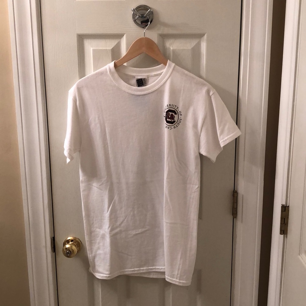 BRAND NEW SC GAMECOCKS T-SHIRT — WHITE — SMALL